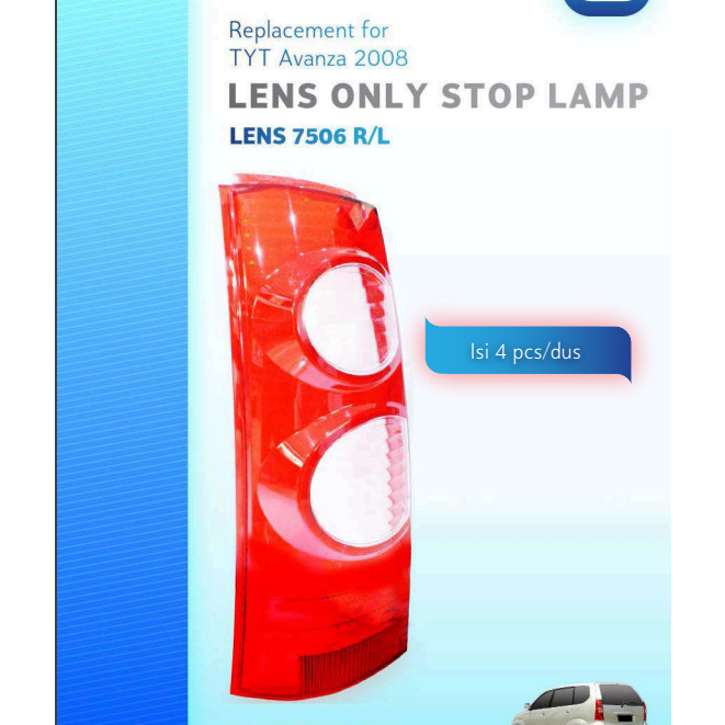 MIKA KACA LAMPU STOP BELAKANG CPU AVANZA XENIA VVTI 2008 2009 2010 2011