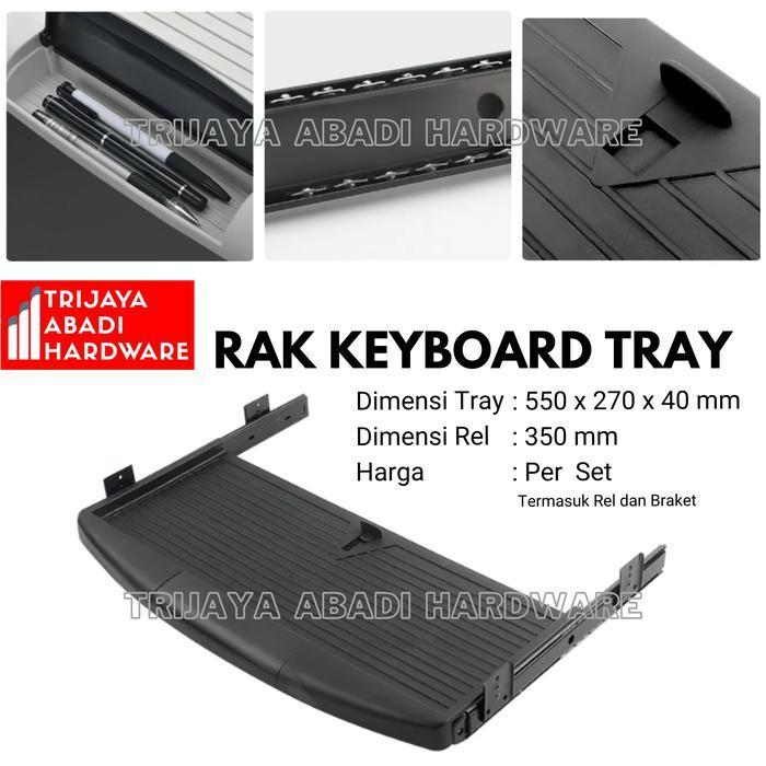 Rak Keyboard Tray Rel Laci Meja Komputer