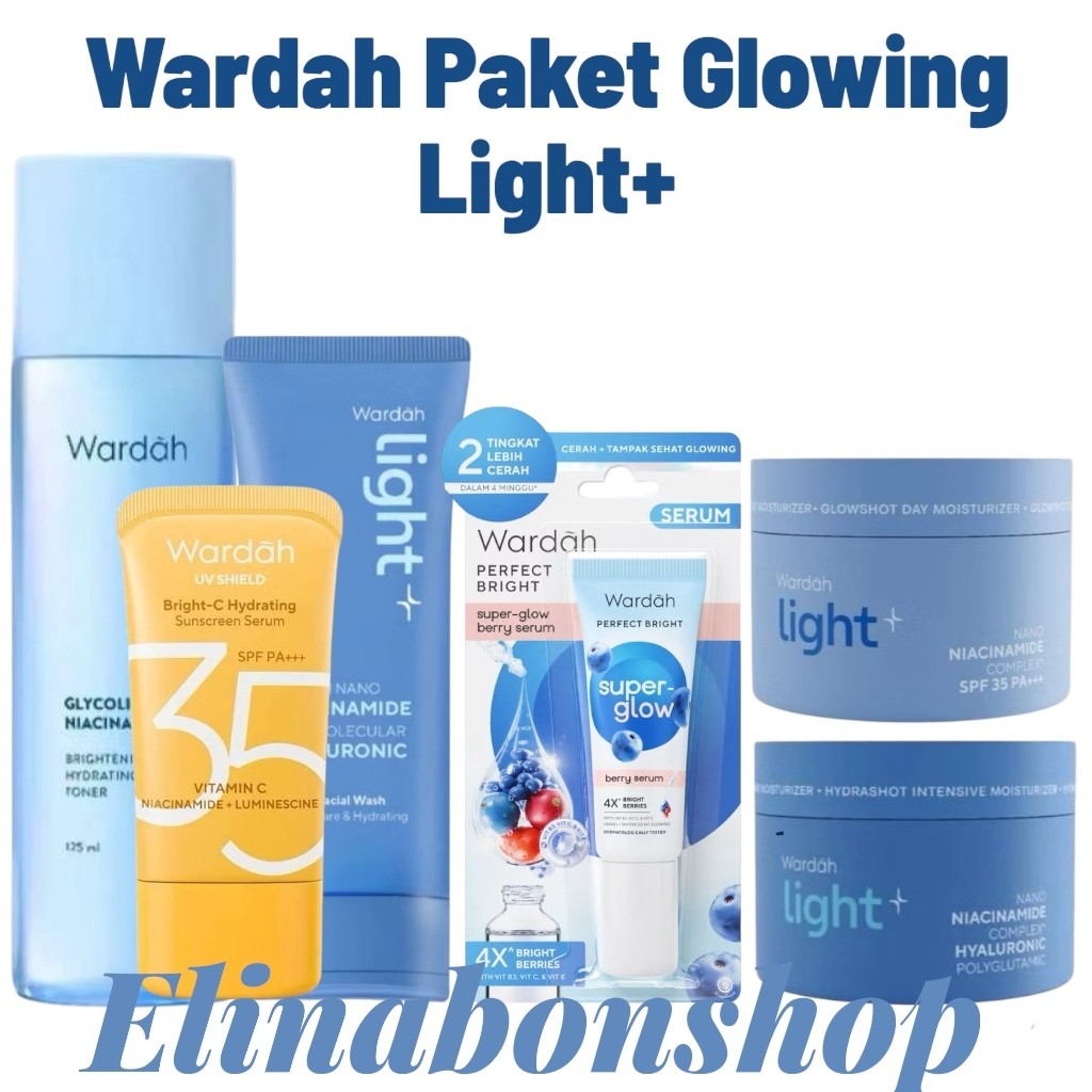 Paket glowing wardah lightening isi 5 dan isi 6