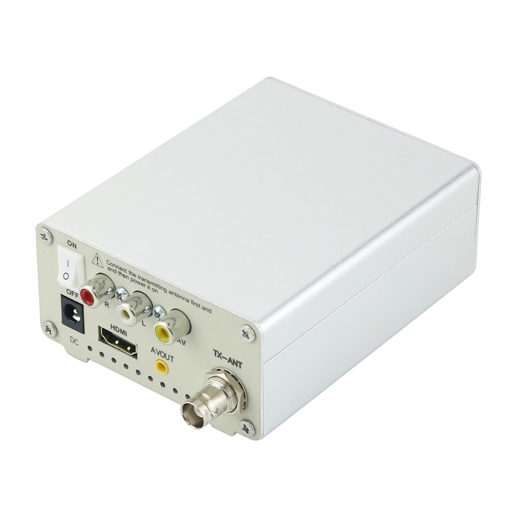 HamGeek TV-TX200 VHF/UHF Analog TV Transmitter Support HD/AV Input Analog Signal Transmitter with Te