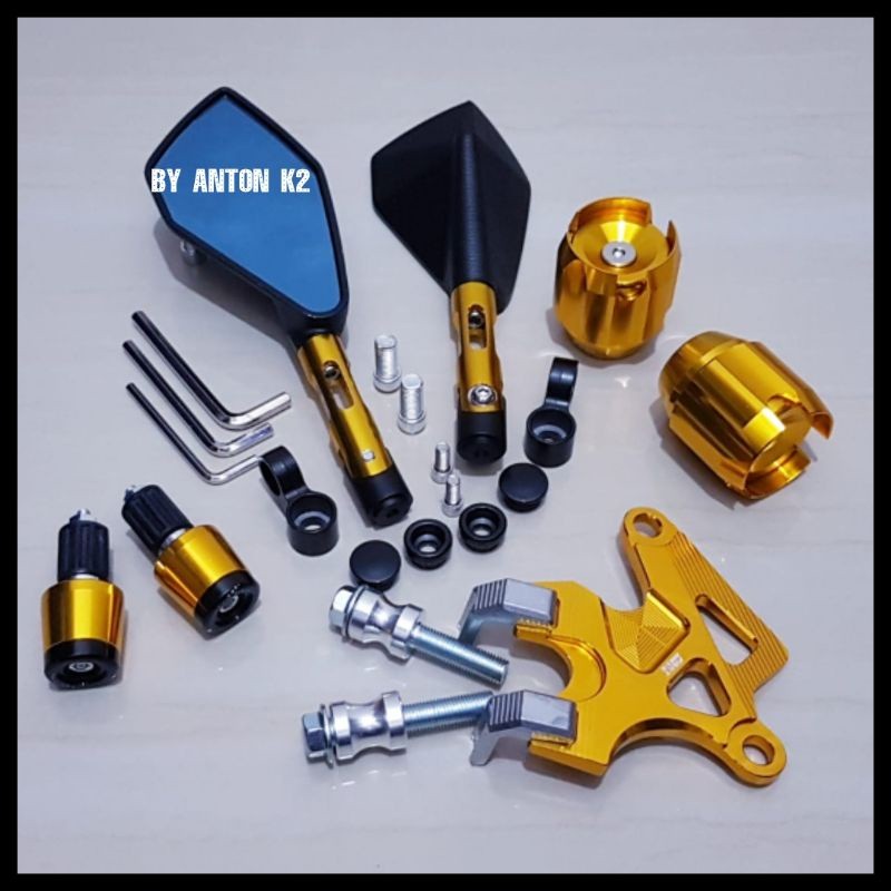 PAKET 4 ITEM/SPION CNC VARIASI AKSESORIS MOTOR BEAT KARBU/BEAT FI/BEAT ESP ISS/BEAT STREET/BEAT POP/