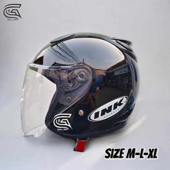 HELM CENTRO FREE STICKER INK|INK CENTRO KW Motorcycle Kaca - HITAM, M