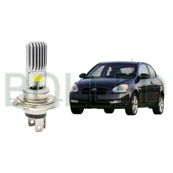 2pcs Lampu Utama LED H4 COB Mobil Hyundai Accent BLD