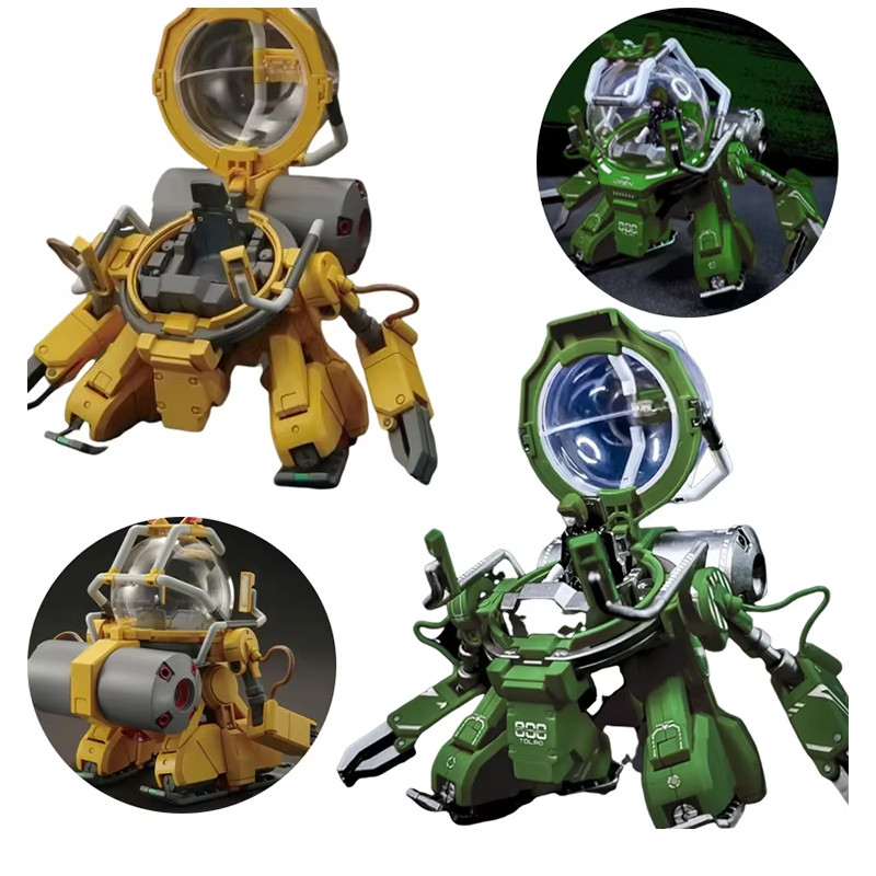 Hg 1/144 Tolro-800 Assemble Model Torohachi Construction Robot Action Figure Army Green Mecha Robot 