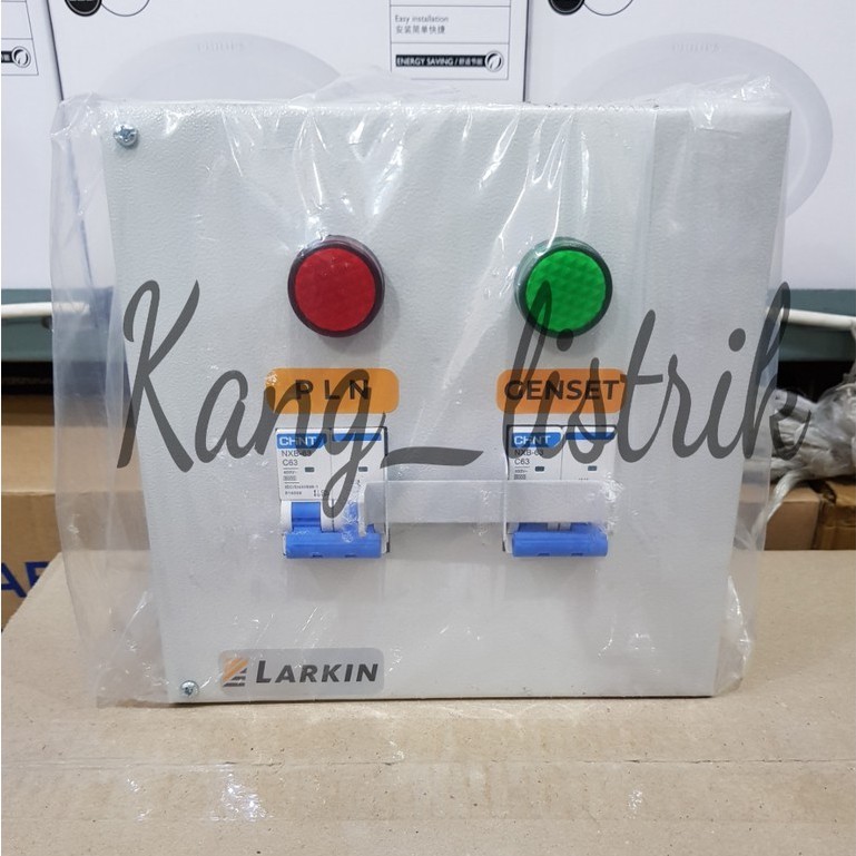 HANDLE GENSET / OHM SAKLAR / PANEL BOX INTERLOCK LARKIN 1 PHASE 63 AMPERE / INTERLOCK PANEL LARKIN 1