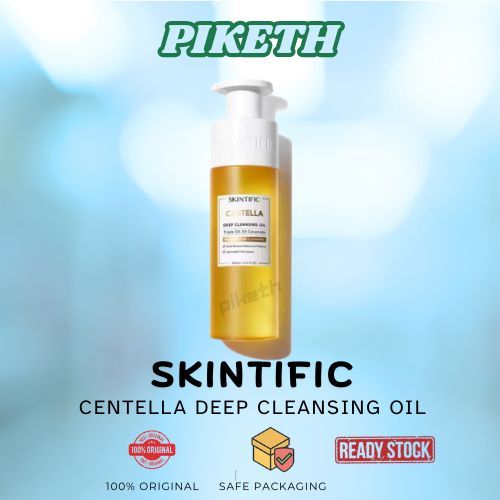 SKINTIFIC - CENTELLA DEEP CLEANSING OIL ( 200 ml ) - Pembersih Wajah Oil Cleanser Hapus Makeup