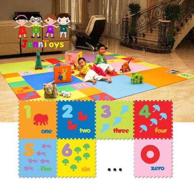 New Evamat - Angka Gambar / Matras / Tikar / Karpet / Puzzle Alas Lantai Terlaris - 123 GAMBAR