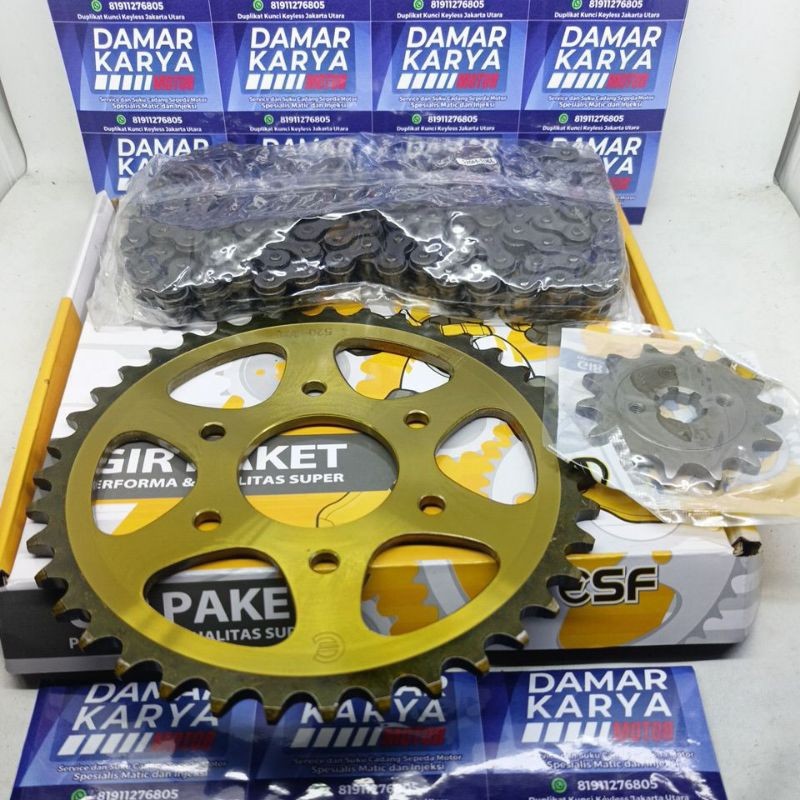 promo toko GEAR SET PULSAR 200NS / GIR RANTAI KAWASAKI PULSAR 200 NS ESF