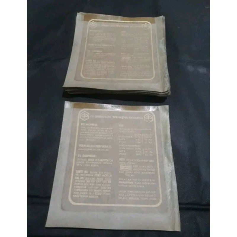 stiker sticker air running in original nos bagus untuk vespa super sprint spesial pts