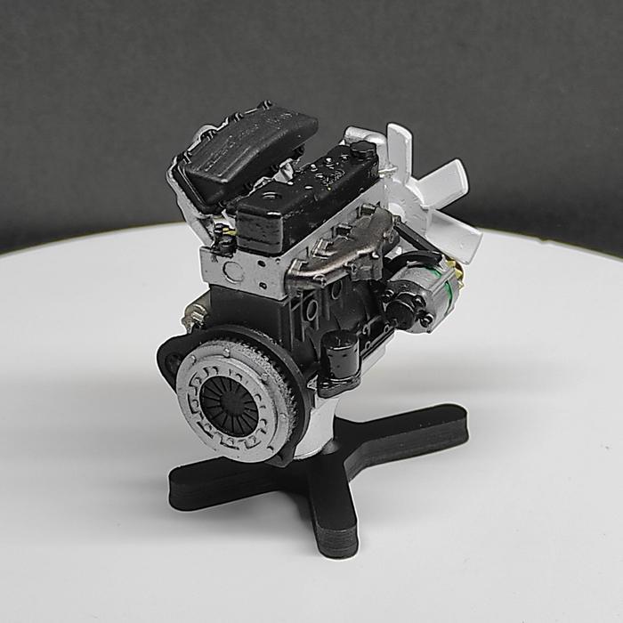 Miniatur Mesin Diesel Isuzu Panther 4JA1 - Skala 1/24 - N/A