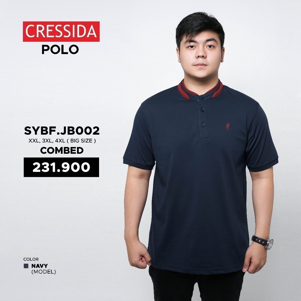 Promo CRESSIDA | Polo Shirt Pria Big Size Kaos Kerah Jumbo Cressida Original .