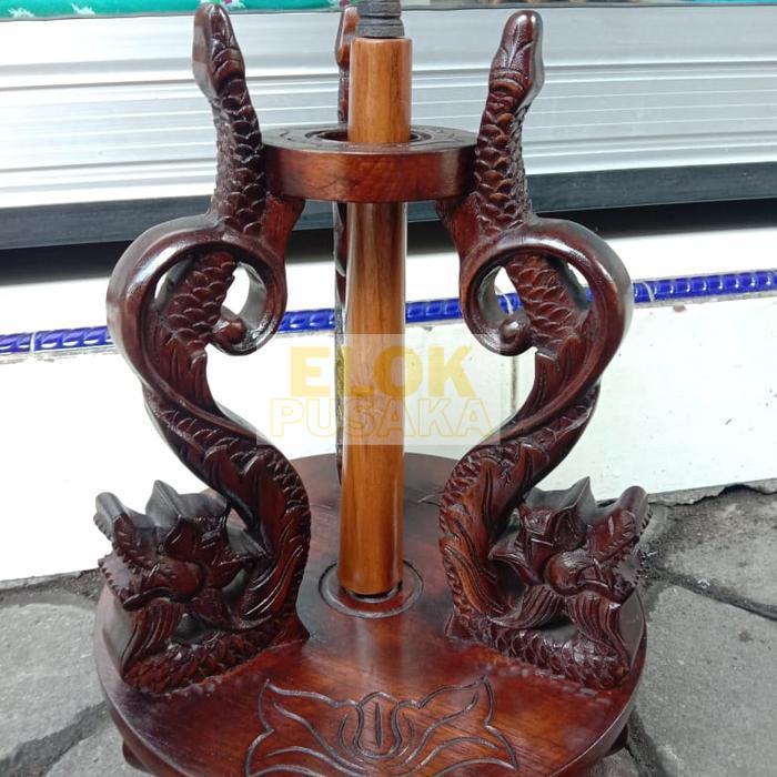 Jagrak Tombak Pusaka Ukir 3 Naga Termurah Indonesia EP4324
