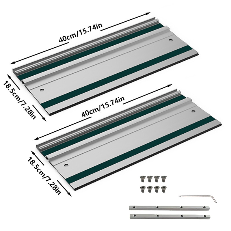 12Pc Track Saw Track Guide Rail Aluminum Extruded Guided Rails for Circular Saw Track Straight Cut Y