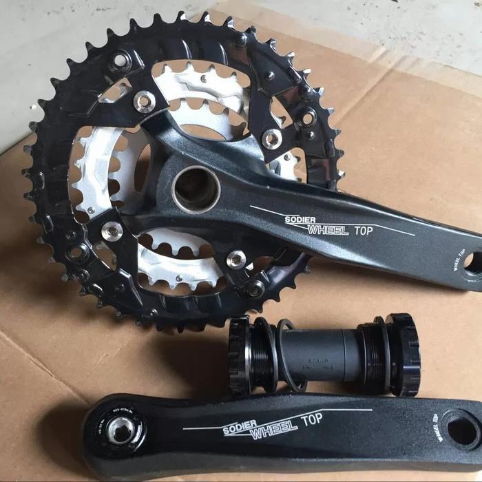 crankset Hollowtech MTB wheel top Taiwan 22 32 44 T arm 170mm 3x9speed