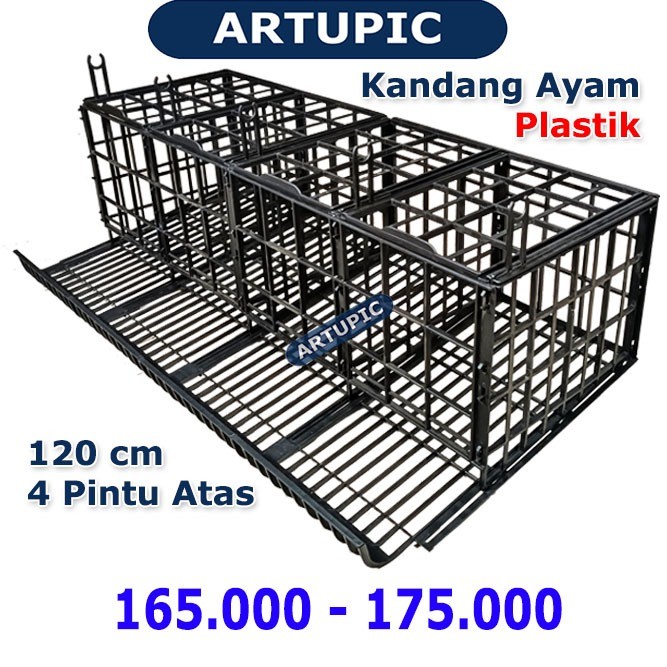 SETIALARIS STORE Kandang Baterai Ayam PLASTIK Bebek Petelur 4 Pintu Atas Artupic 8 Ekor