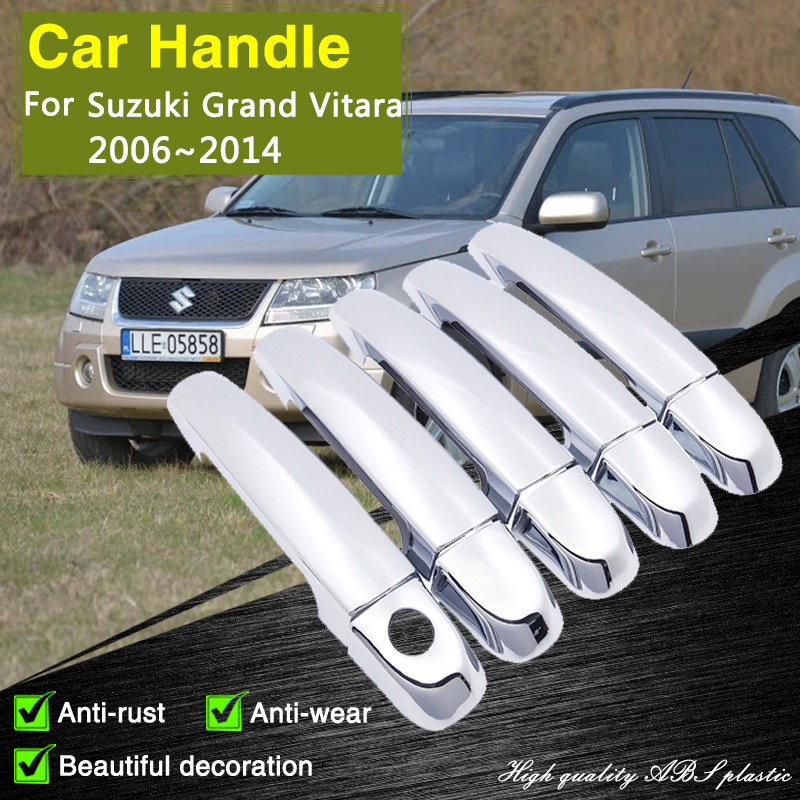 Fit for Suzuki Grand Vitara Grand Nomade Escudo 2006~2014 2007 2008 Chrome Door Handle Cover Car Pro