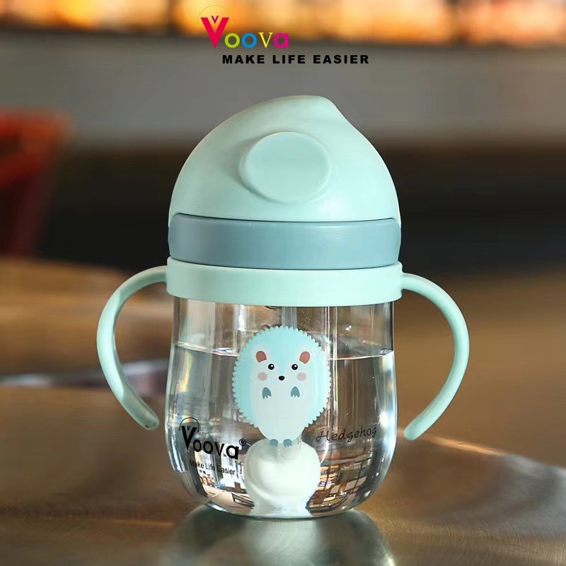 VOOVA Gelas Minum Bayi 300ml/ Gelas Dot Bayi/ Gelas Susu Anak/ Botol Minum
