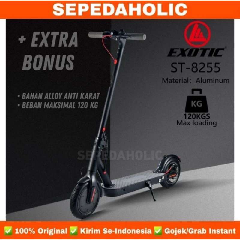 Skuter Scooter Listrik EXOTIC ST 8255 Electric Lipat Dewasa & Anak