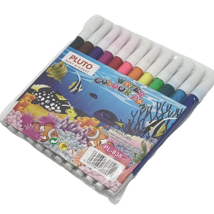 [1 set] spidol mewarnai anak lengkap isi 12 warna permanen - Besar