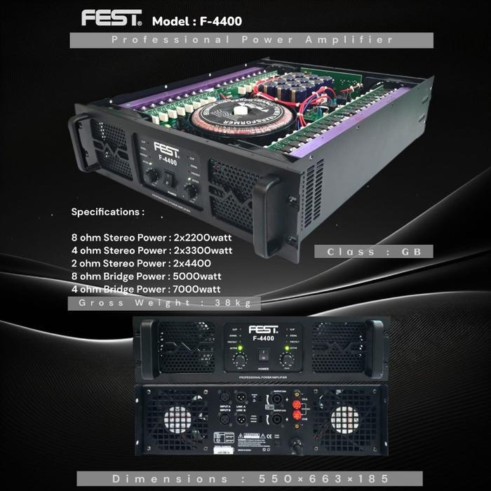 Power FEST F4400 Original Amplifier Fest F 4400 Class GB