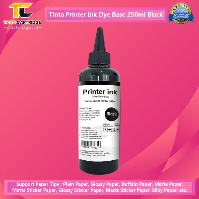 Aquacells | Tinta universal 250 ml Printer Canon IP2770 IP 2770 G3010 G4000 G4010 - Hitam