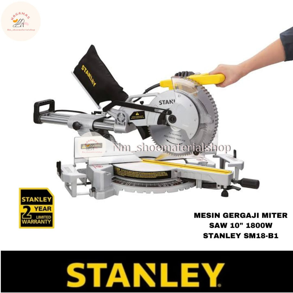 PROMO Stanley SM18 Mesin Gergaji Miter Saw 10 Inch 1800W