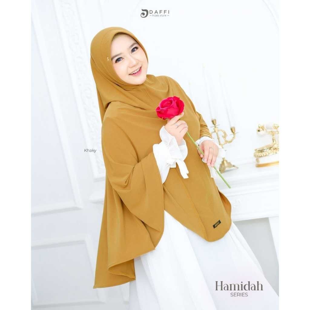 DAFFI HIJAB ORI- HAMIDAH Bergo Daffi Super Jumbo syar'i Jersey Rayon