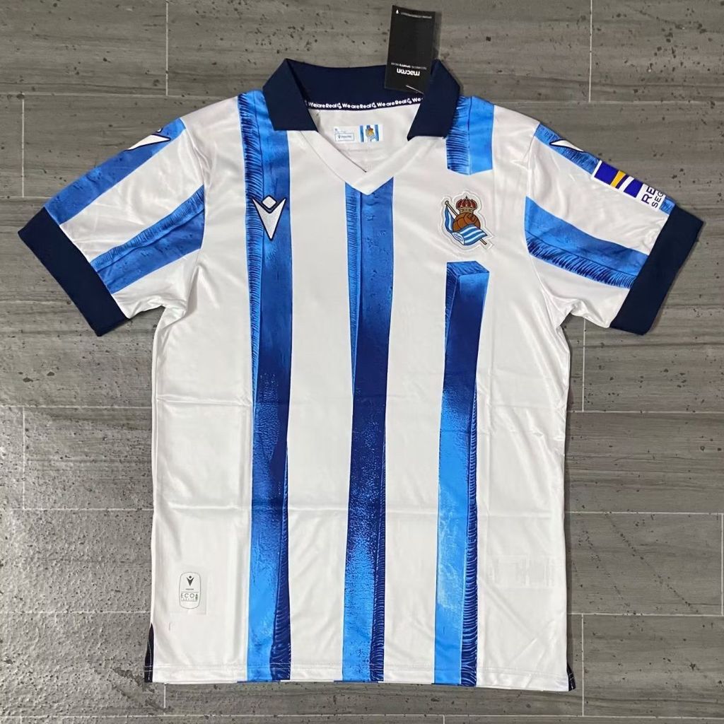 23-24 Real Sociedad Home Jersey Only Top Round Neck Loose Running Real Sociedad
