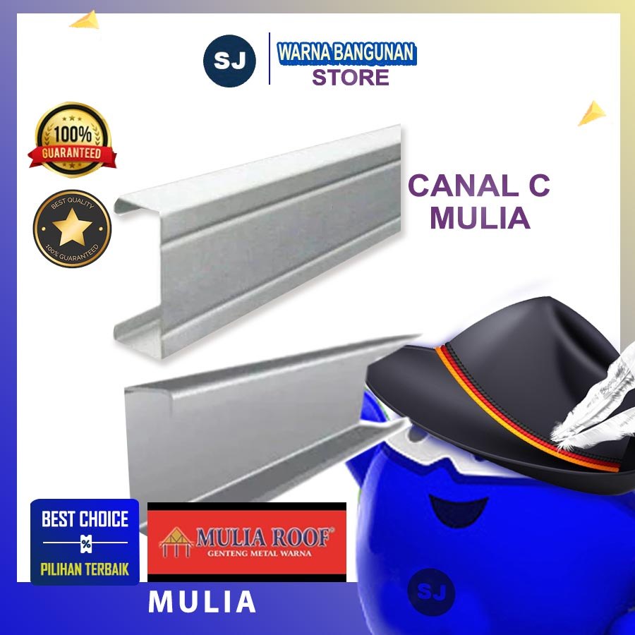KANAL CANAL C 0,75 mm / Rangka Baja Ringan Atap Truss Panjang 6 Meter MULIA