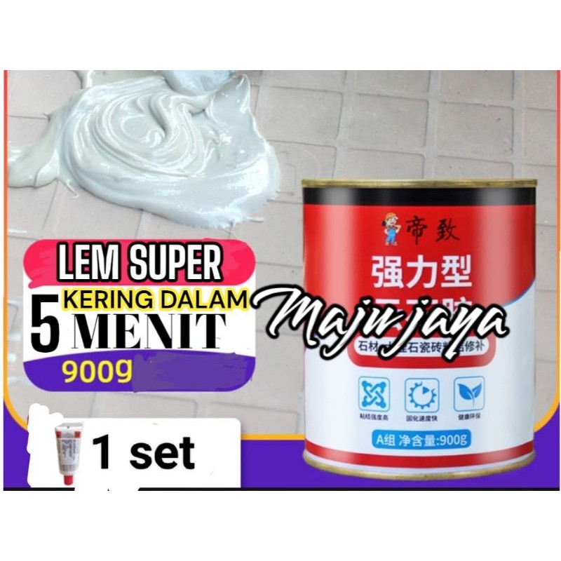 Lem instan super khusus marmer granit/batu cpt kering daya lekat super kuat