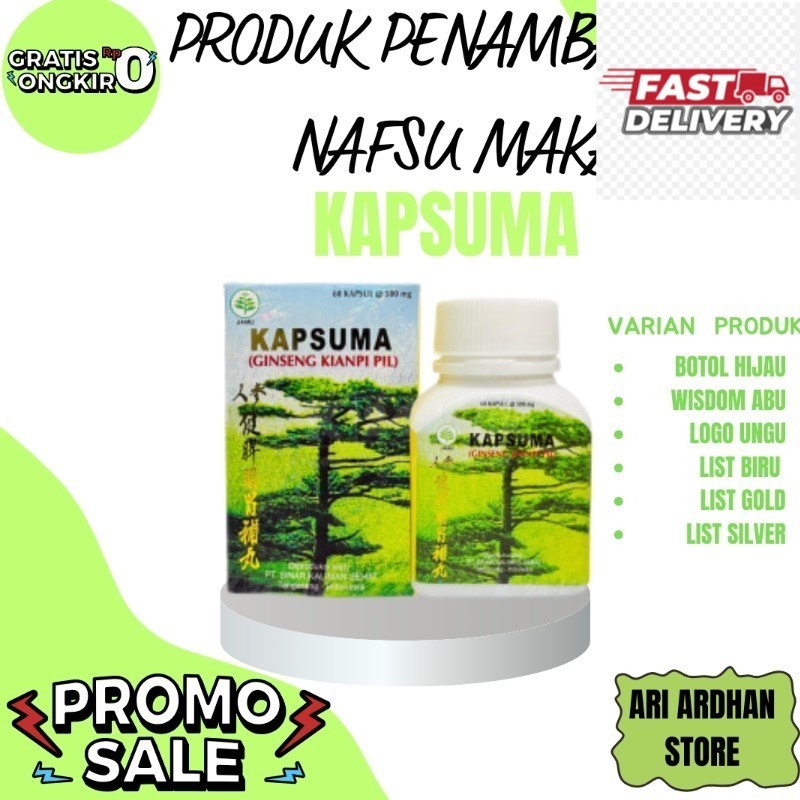 Spesial Promo ~ ( Kianpi Original ) Kapsuma Ginseng Gemuk Pil (Old/New) 60pc