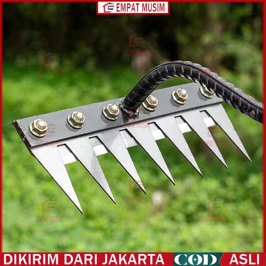 Pacul Cangkul Besi Baja Awet Cangkul Garuk Pacul Cadong Besi Baja Baja Besi Gigi 5/7 Rake Cangkul Pe
