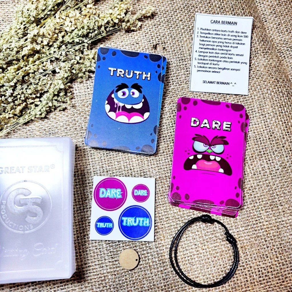 Truth or Dare Kartu Permainan Tantangan 50 Kartu Untuk Teman Nongkrong
