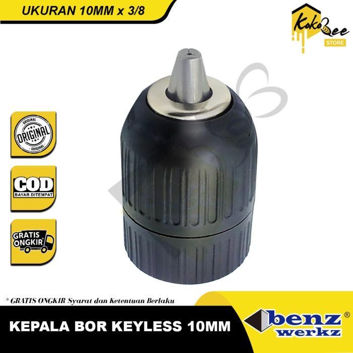 BUILDNEST Kepala Bor 10 mm Keyless / Kepala Bor Cordless 10 mm / Keyless Chuck