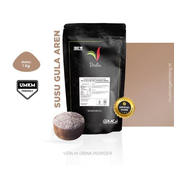 Verlin minuman serbuk bubuk instan SUSU GULA AREN 1KG powder drink VIRAL HALAL MURAH PRAKTIS DISTRIB
