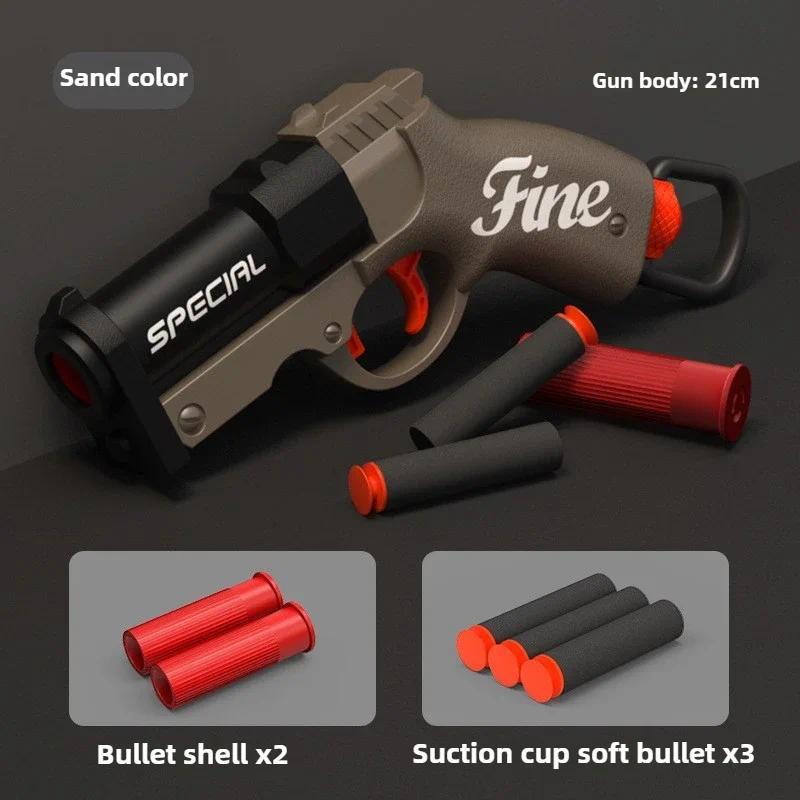 Toy Guns Mini S686 Shell Throwing Soft Bullet Launer Toy Gun Airsoft Foam Bullet Blaster Outdoor Sho