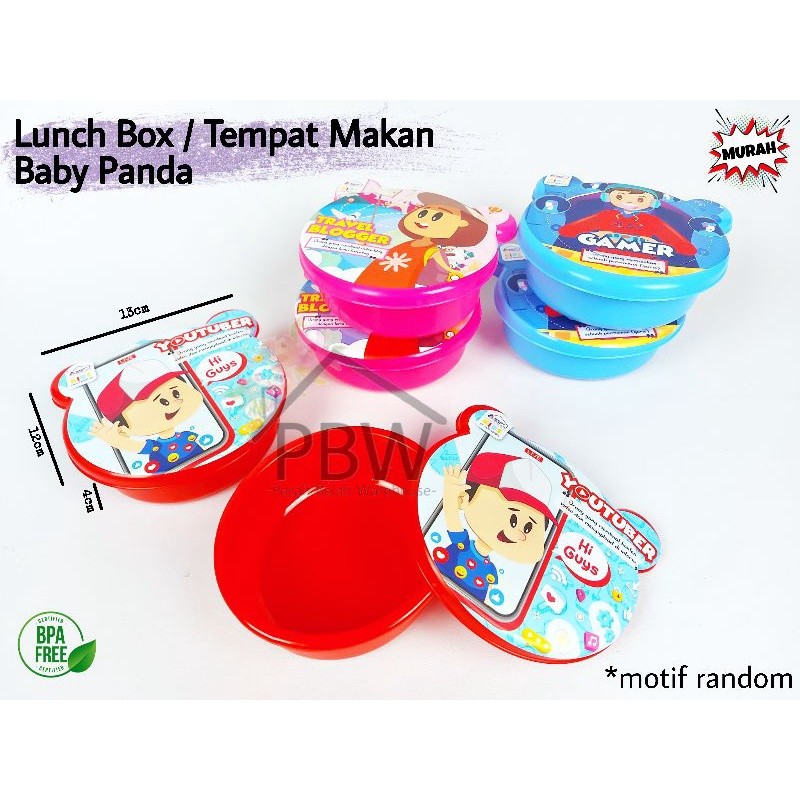 TERLARIS Lunch Box Baby Panda / Tempat Makanan Baby Panda / Souvenir Hampers Ulangtahun Anak