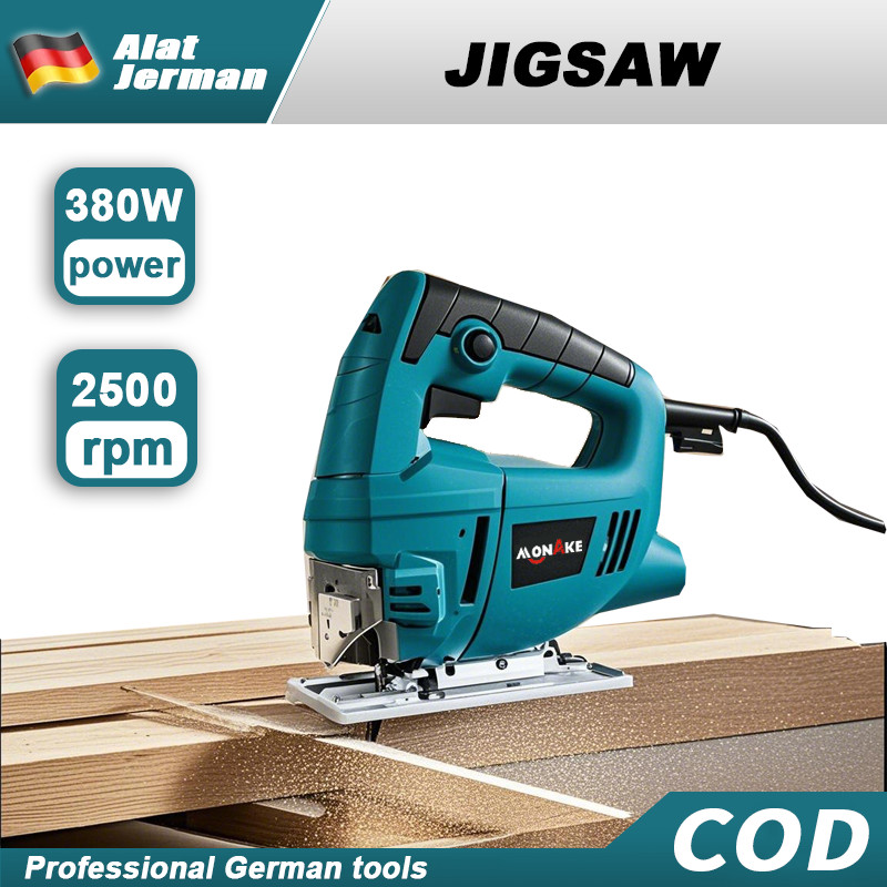 Alat Jerman Gergaji Mesin Jigsaw Gergaji Triplek Potong Kayu Listrik Jig Saw Machine