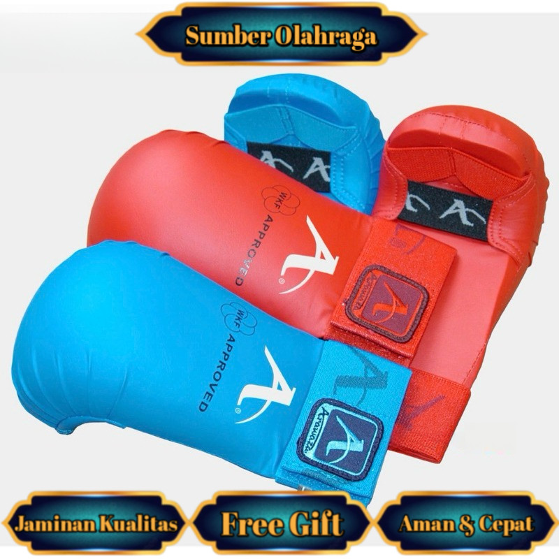 Sarung Tangan Karate Arawaza PU / Gloves Karate Arawaza Hand Protector Gloves WKF Approved
