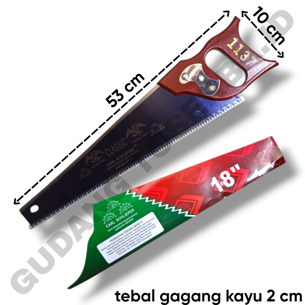 GERGAJI KAYU SUPER TAJAM MERK CARL SCHLIEPER ORIGINAL