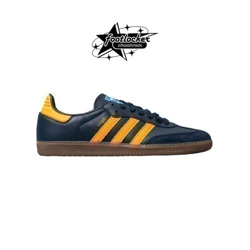 Sepatu Adidas Samba OG Collegiate Navy Orange  Original   Unisex