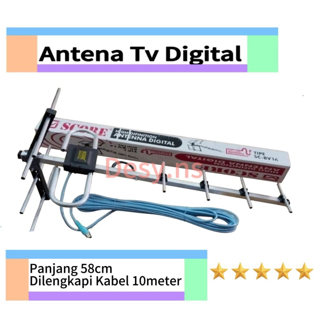 Antena Digital Outdoor TV / Antena Luar / Antena Tv / Antena Score