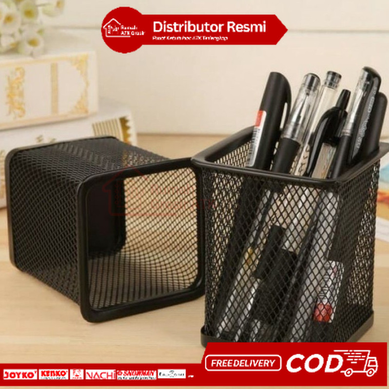 Pencil Cup Besi - Tempat Pensil Meja Besi / Desk pen