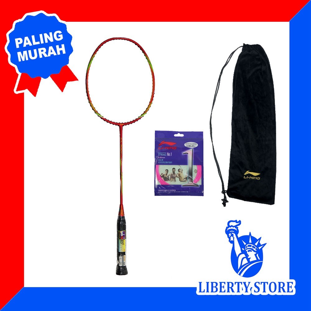 Raket Badminton ORIGINAL LINING CHEN LONG CL 300 PLUS + TAS SERUT + SENAR