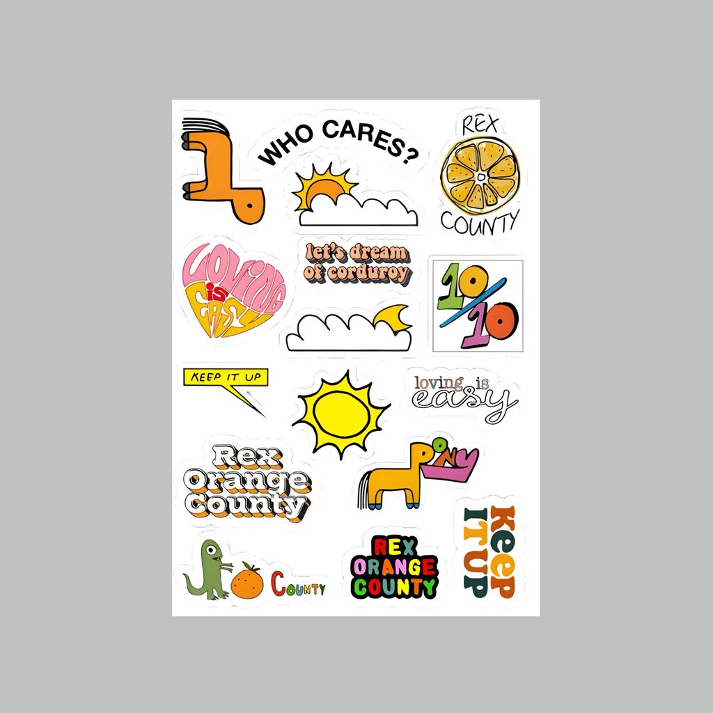 Stiker Case Rex Orange County – Sticker Music Band Indie Vinyl Anti Air