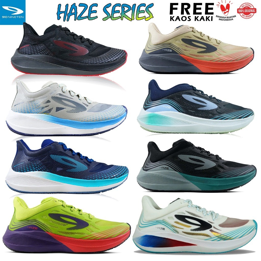 Sepatu Lari 910 Nineten Haze Haze 1.5 Haze Vision Haze Tempo Sepatu Running Lari Maraton Merk 910 Ni