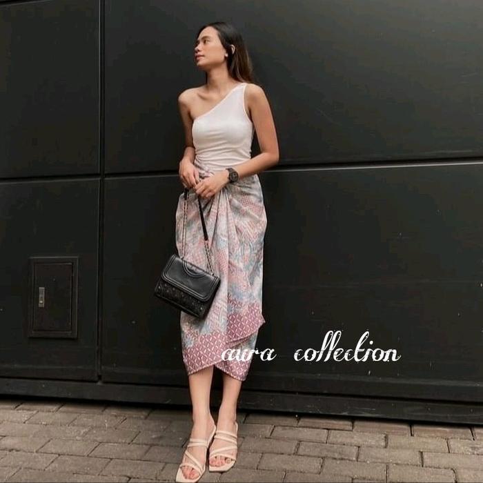 ROK LILIT FLORA MOTIF TERLARIS /ROK WISUDAH /ROK KONDANGAN /BAWAWAN KEBAYA, BAHAN SUTRA HQ Kain Mini