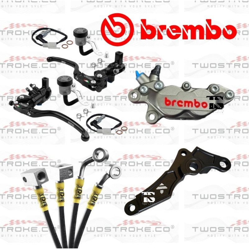 Paket Pengereman Vario 160 ABS // Master Rem RPD / kaliper Brembo Kiri Set Bracket Vario 160 ABS // 