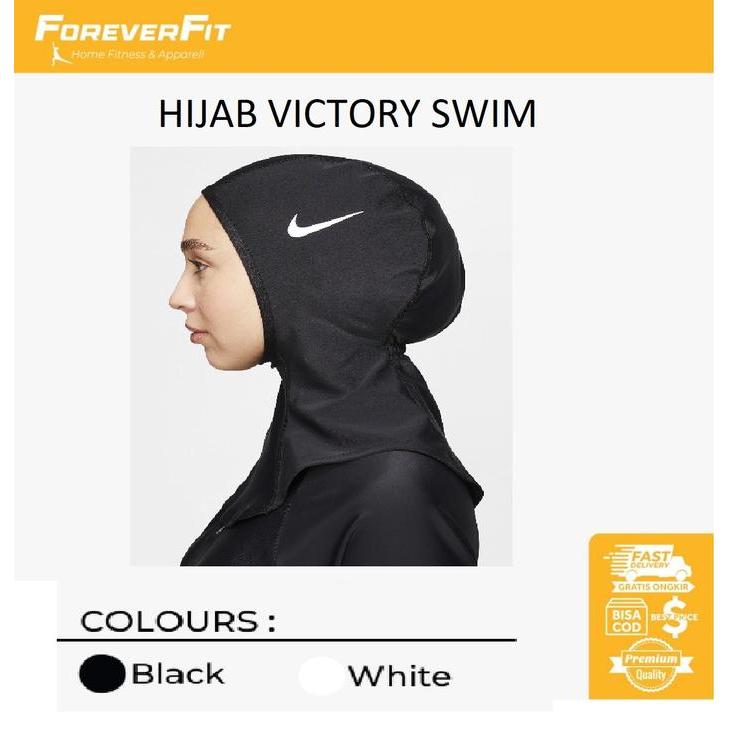 Hijab NIKE Pro Hijab Sport Jilbab Kerudung Olahraga NIKE Hijab Dri Fit - Hitam SW