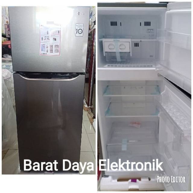 Kulkas LG GN-B195SQMT Kulkas 2 Pintu 70 Watt - Smart Inverter Tanpa Bunga Es